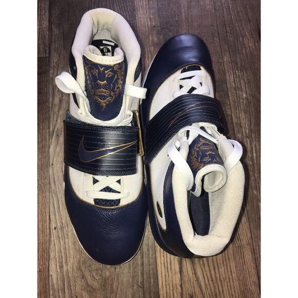 Rare Hard To Find Nike Zoom Soldier IV BLUE/gold/white Shoes Sz 15 407707-401 main image 4